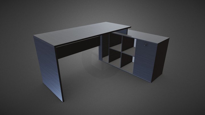 Realistic Boss Desk 3D Model