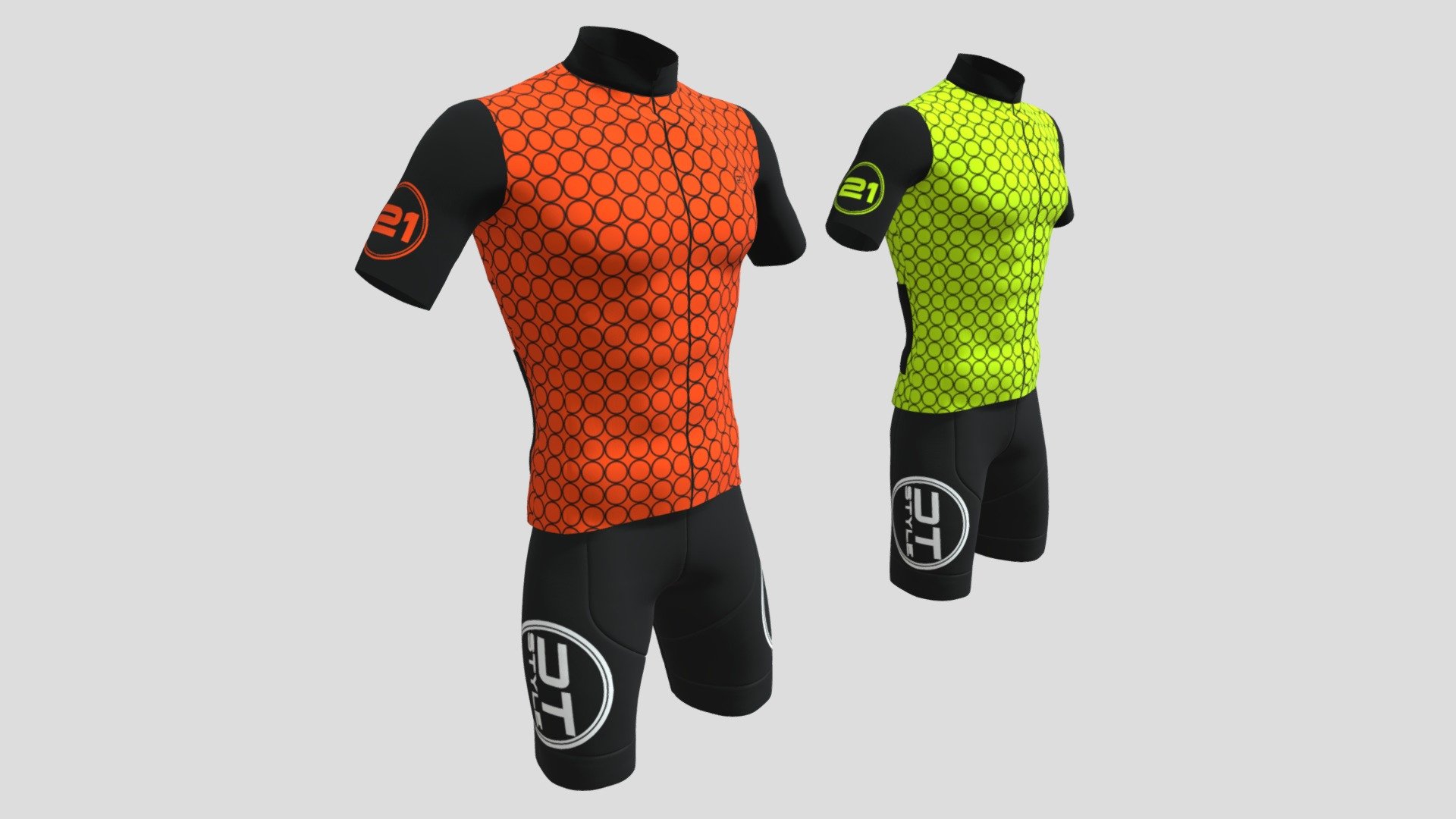 21-Orange & Lime tondi neri