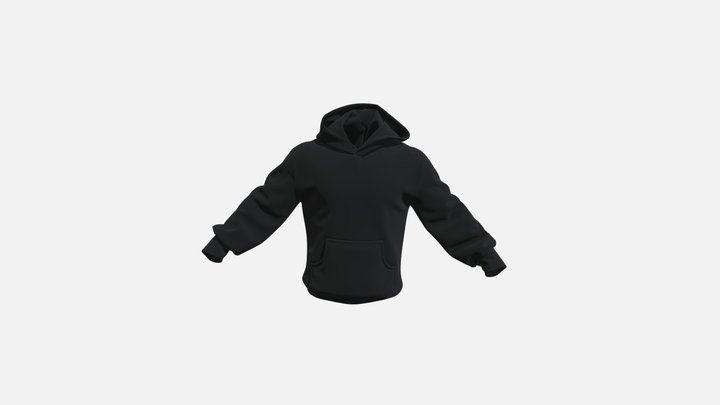 3D model Mens Hoodie T-Pose Low Poly Textured VR / AR / low-poly