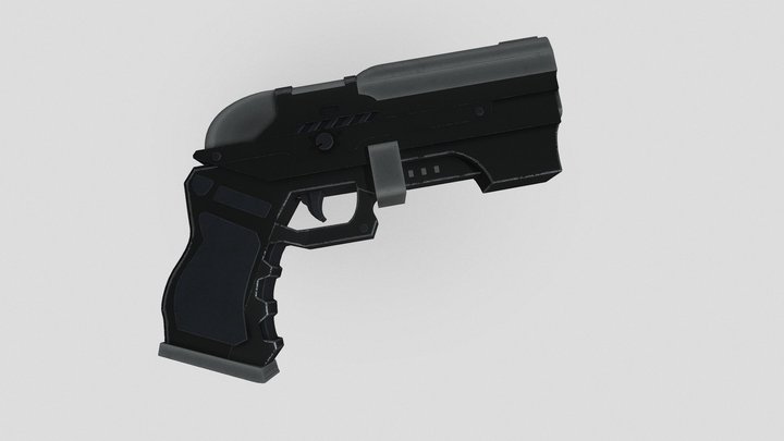 Cyberpunk handgun 3D Model