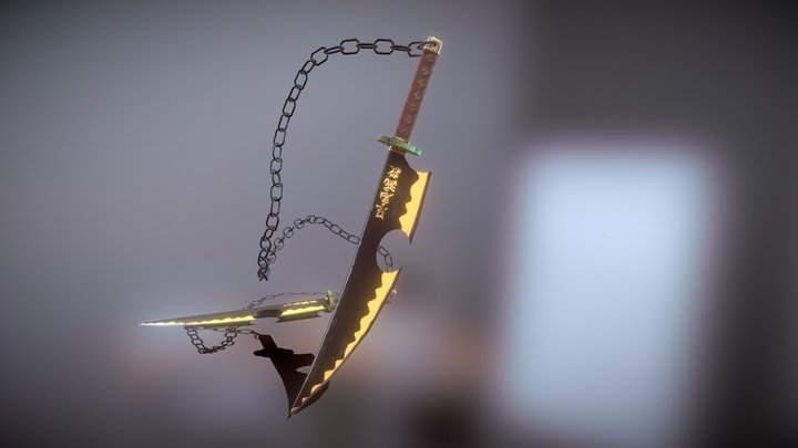 Uzui Tengen's sword||Kimetsu no Yaiba||Free 3D Model