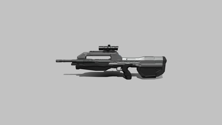 Halo Battle Rifle Redesigned 3D Model