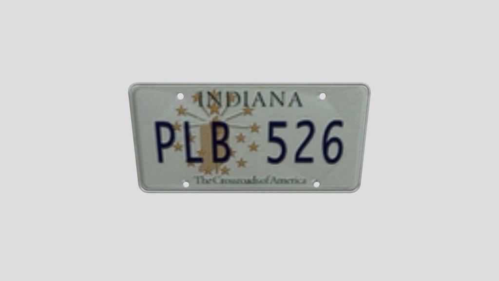 Indiana Licence Plate Pl