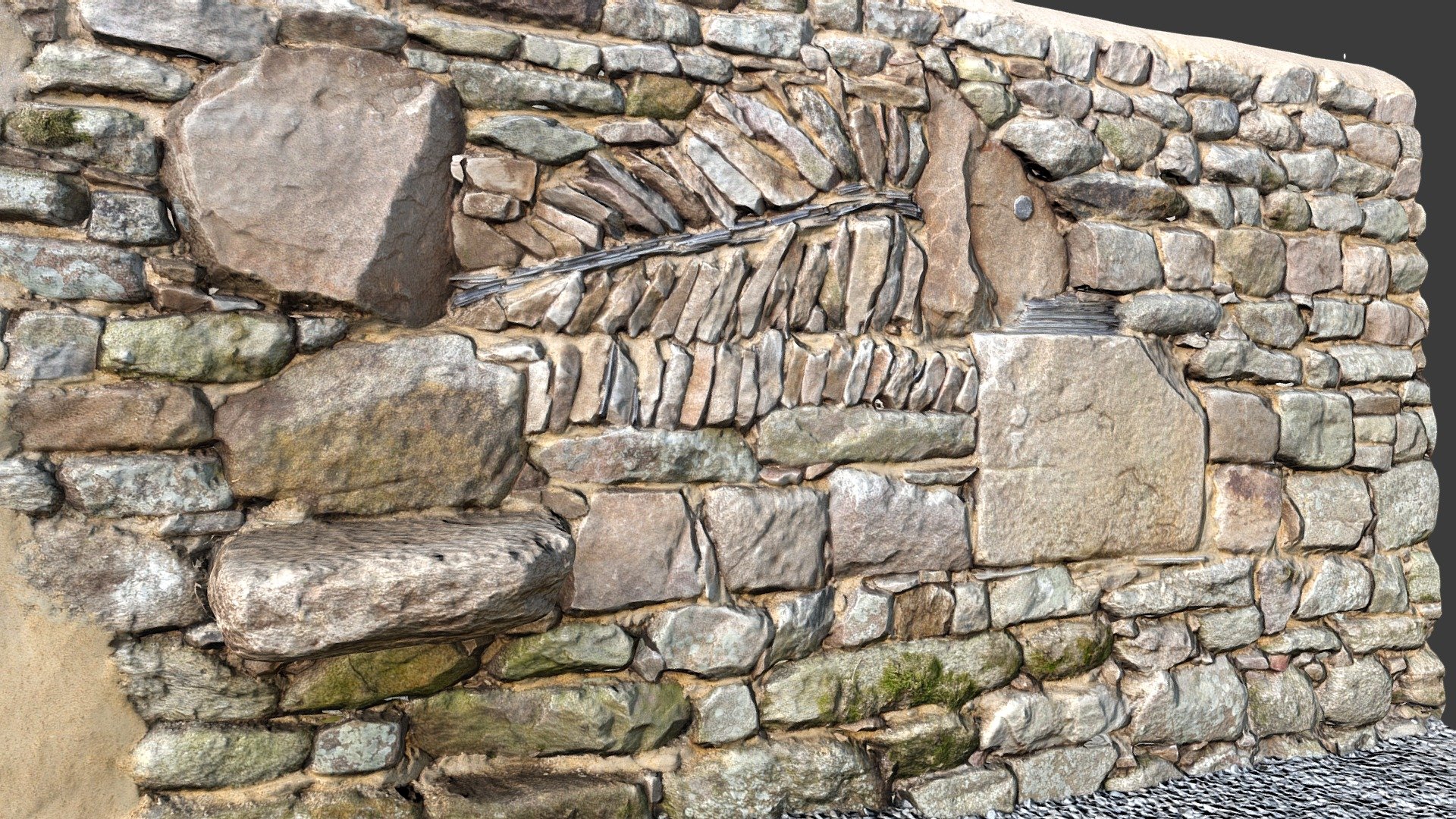 Cimetery wall - Houat Island - France