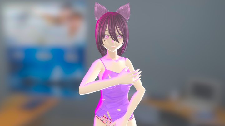 Poor Helena -- Anime Girl Full Rigged 3D Model