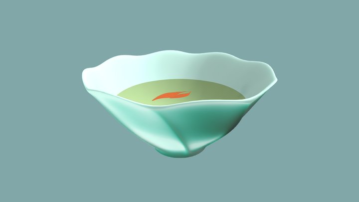 Leaf Cup CG 3D Model
