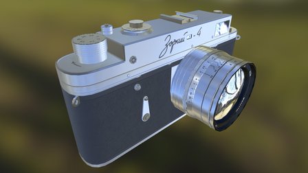 Old Camera "Zorki-4" 3D Model
