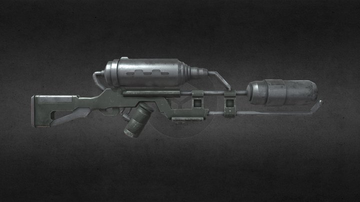 Worn-out Flamethrower 3D Model
