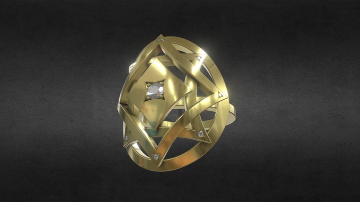 DIAMOND PATTERENED RING 3D Model