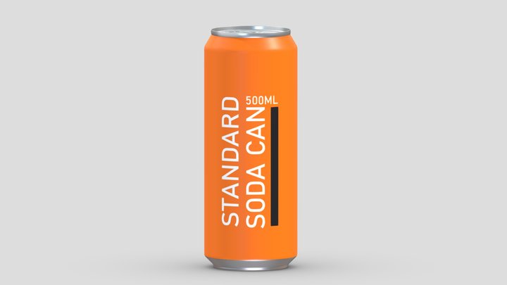 Soda Can 500ml 3D Model