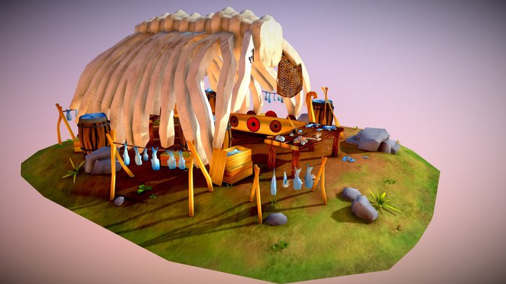 DAE Bazaar Retake - Fish Shop 3D Model