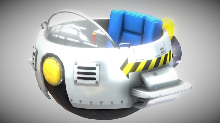 Sonic Superstars - Eggmobile 3D Model