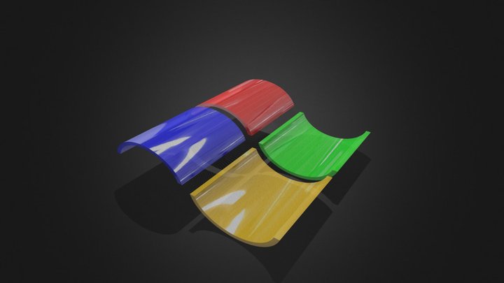 Windows Logo (glass) 3D Model