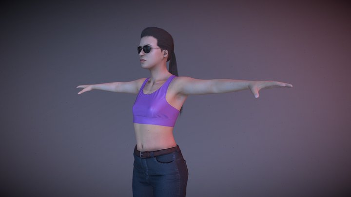 Realistic GTA VI Lucia Caminos 3D Model 3D Model