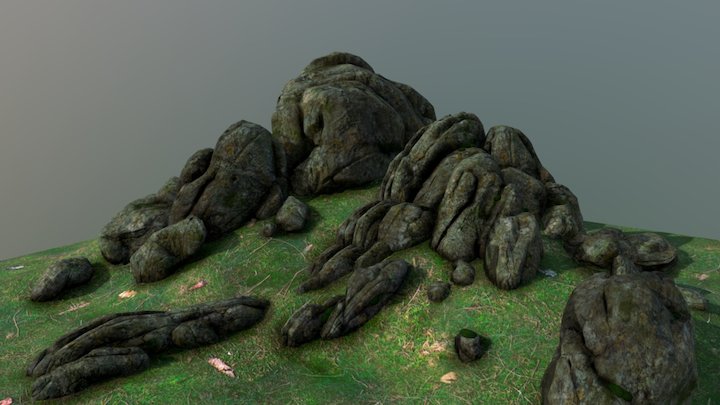 Highlands Rocks 3D Model