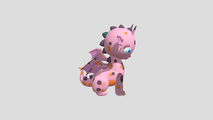 Dragon02 Pink 3D Model