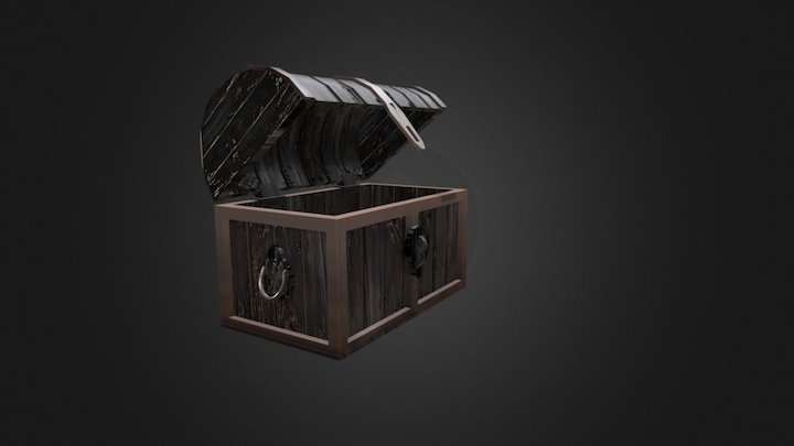Medival wood box 3D Model