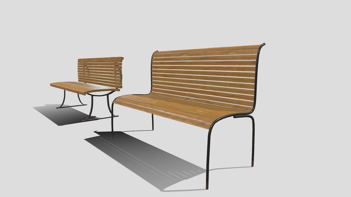 Park bench pack 3D Model