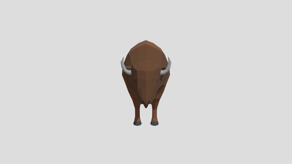 Low Poly Bison