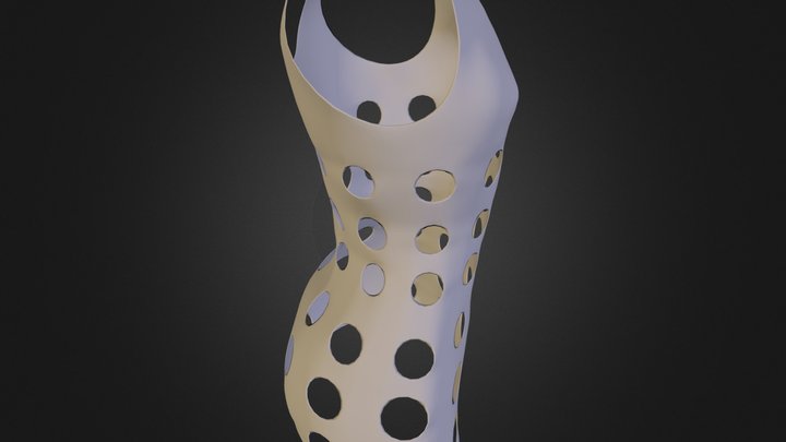 dare dresses 2 holes higer lod.dae 3D Model
