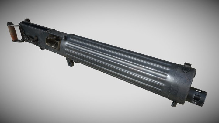 Vicker's Machine gun (ww1) 3D Model