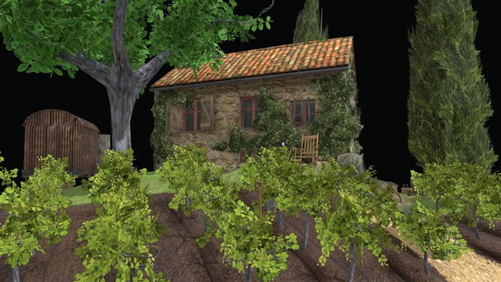 DAE Diorama retake – Small farm 3D Model