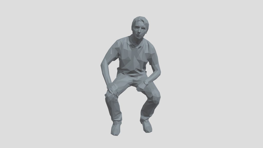 Lowpoly Male Sitting