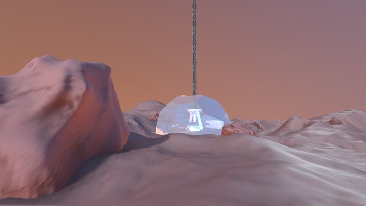 Space elevator on mars 3D Model
