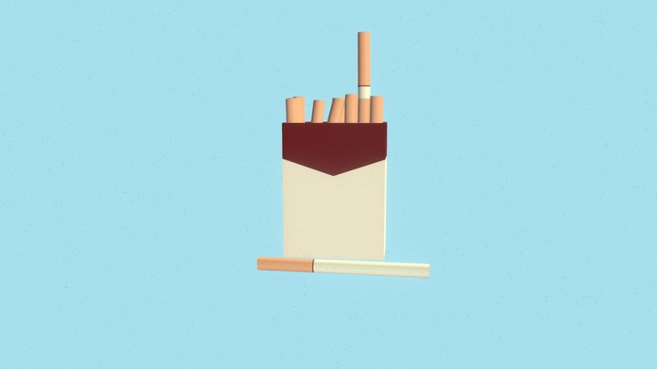 Cigarette Packet 3D Model