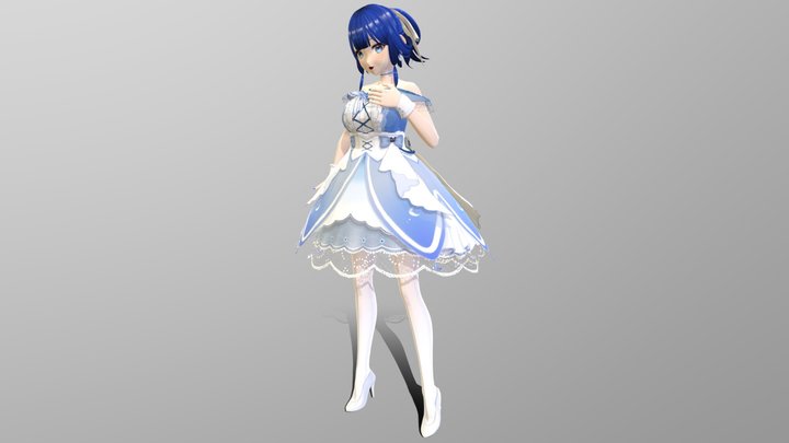 Chloe Reed - vRoid Model - Static Statue - 020 3D Model