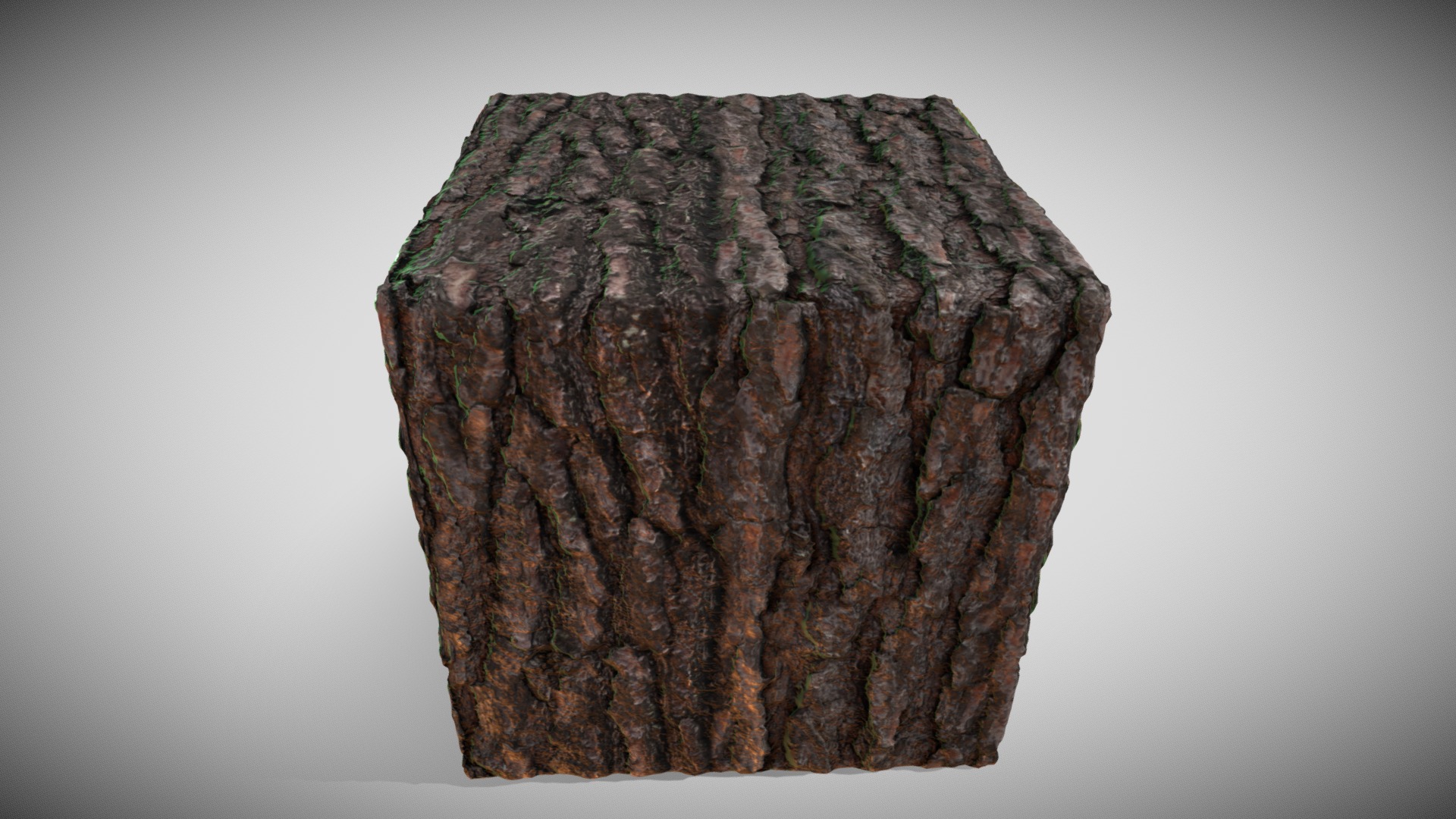 3D model Bark – PBR environment texture - This is a 3D model of the Bark - PBR environment texture. The 3D model is about a rock with a rough surface.