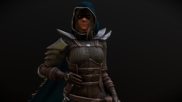 Female Warrior 3D Model