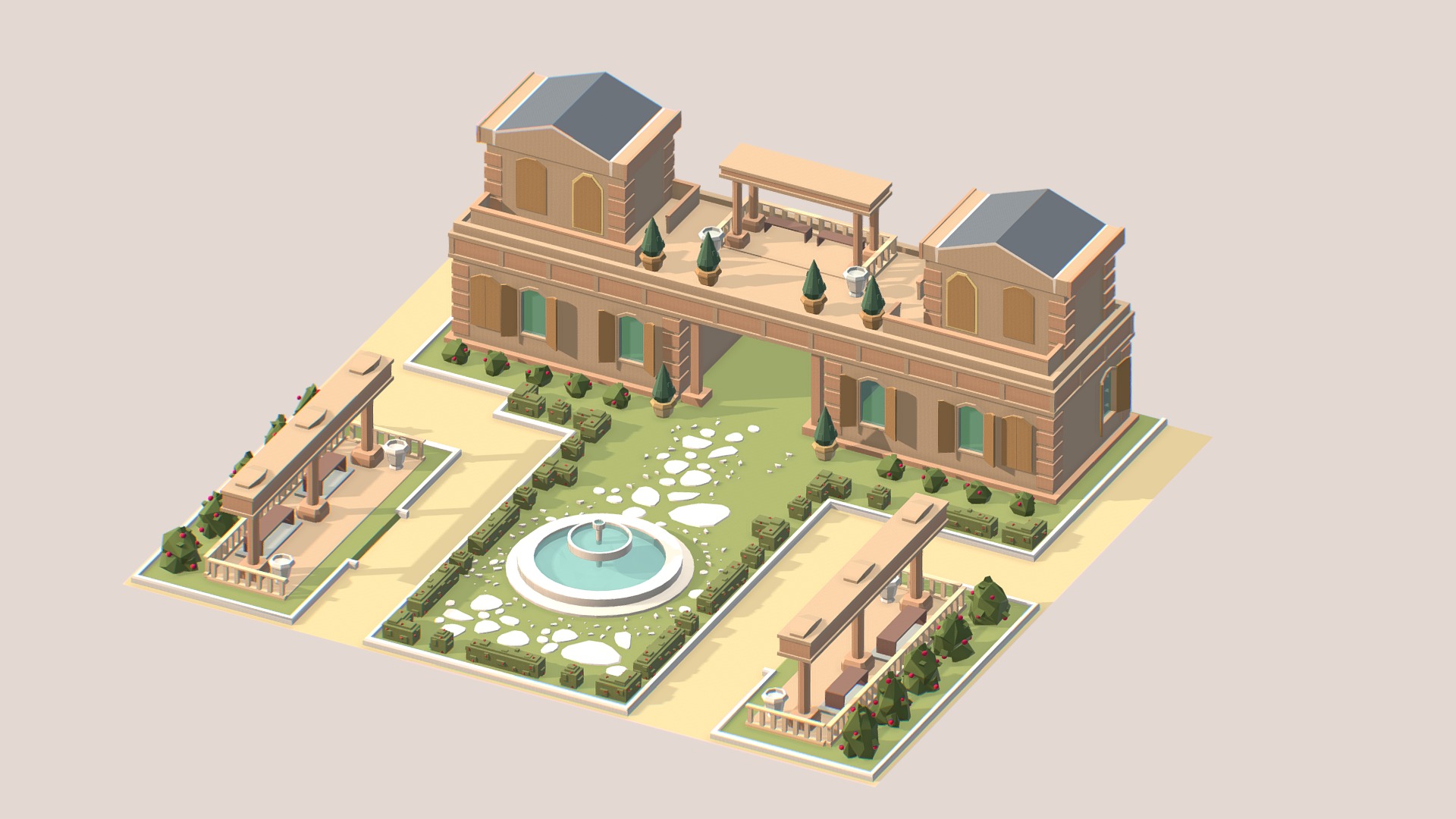 3D model Ethnic Buildings 03 - This is a 3D model of the Ethnic Buildings 03. The 3D model is about a model of a house.