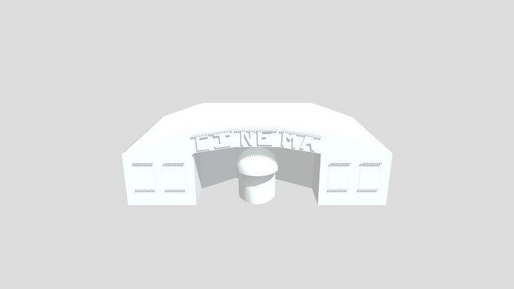 Cinema Colored With UV 3D Model