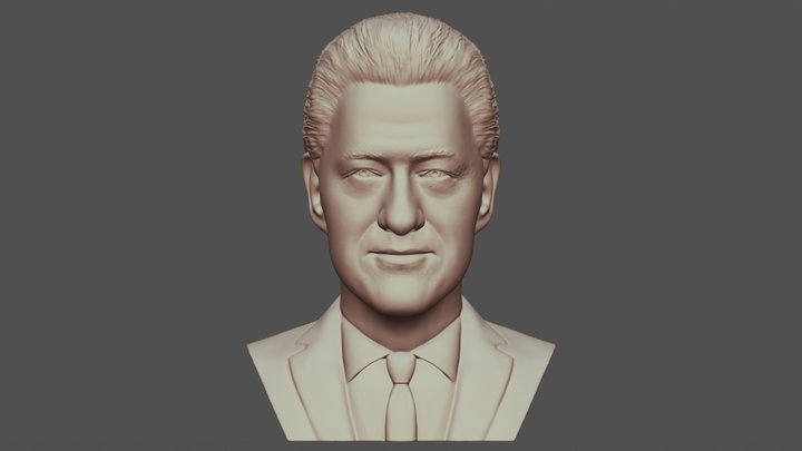 Bill Clinton bust for 3D printing 3D Model
