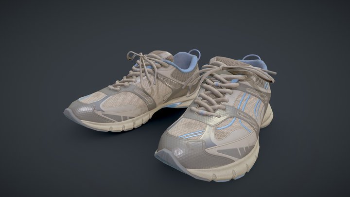 Cheap Nameless Sneakers Lowpoly – Free 3D Model STL