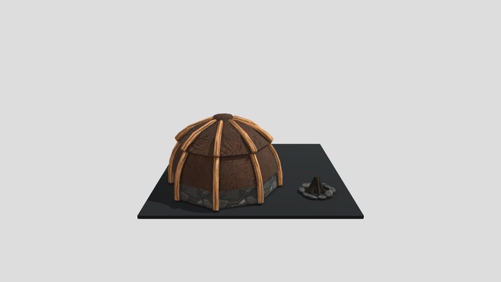 Basic Stone Age House 3D Model