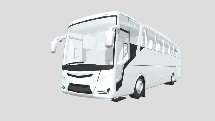 indonesian bus Ecoline 3D Model