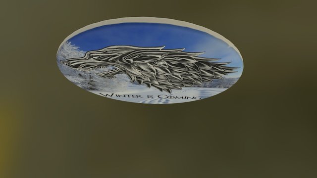 Winter Is Coming - Stark Banner 3D Model