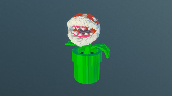Super Mario - Piranha Pipe Plant 3D Model