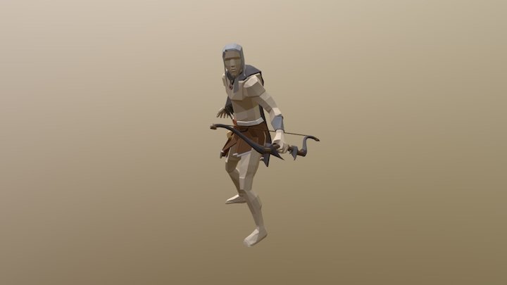 Low Poly Character Art: Ukrur (D&D) 3D Model