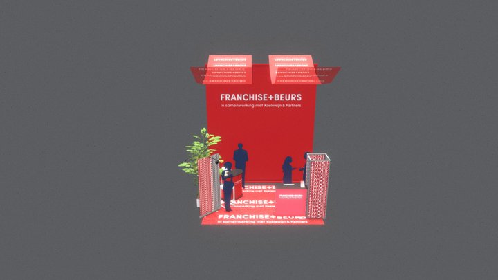 Franchise+Beurs: Medium Stand Sponsor (Koop) 3D Model