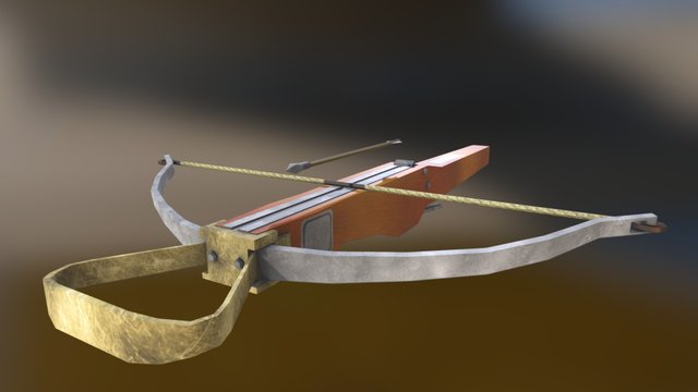 Crossbow + bolt 3D Model