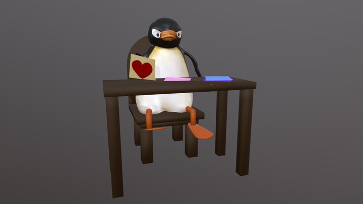 Pingu Enojado 3D Model