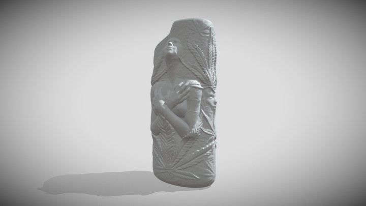 Ganja Woman Lighter Case 3D Model