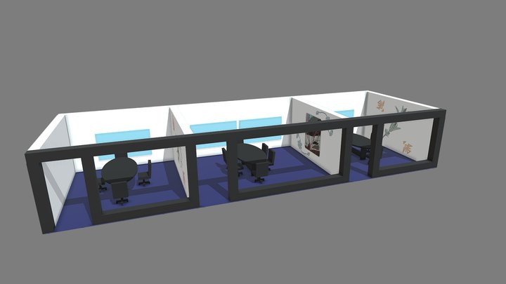 Library Study Spaces 3D Model 3D Model