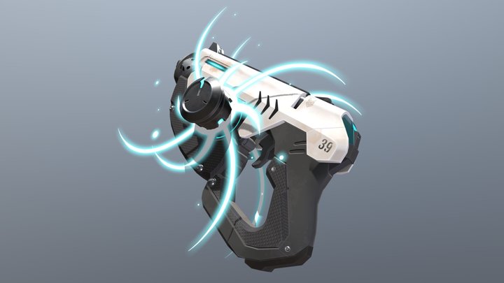 Overwatch - Tracer's pistols 3D Model
