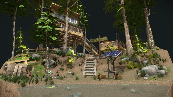 DAE Diorama - Eco House 3D Model
