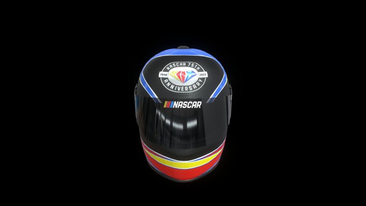 NASCAR 75th Anniversary Helmet 3D Model