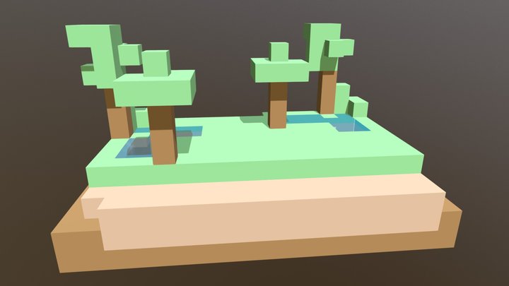 Voxel Trees 3D Model